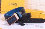 AAA Fake Fendi Reversible Belt - Black And Blue Leather 